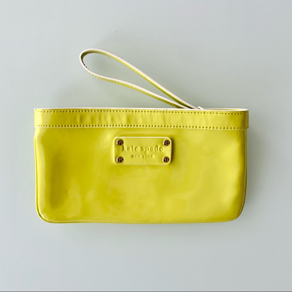 Kate Spade Neon Patent Wristlet Purse Bag Wallet